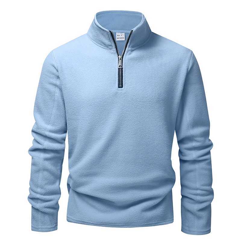 Men's Hoodies Sweatshirts Thicken Warm Fleece Tracksuit for Men Zipper Neck Pullover Men's Winter Clothing Soft Shell Men Hoodie C2601020