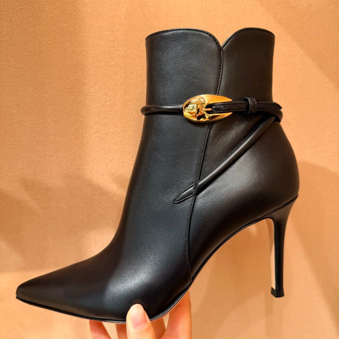 Gianvitorissi heel Boot Designer Fall boot Womens snow western cowboy ankle Knight Boot suede leather stiletto Kitten heel autumn boots Luxury work