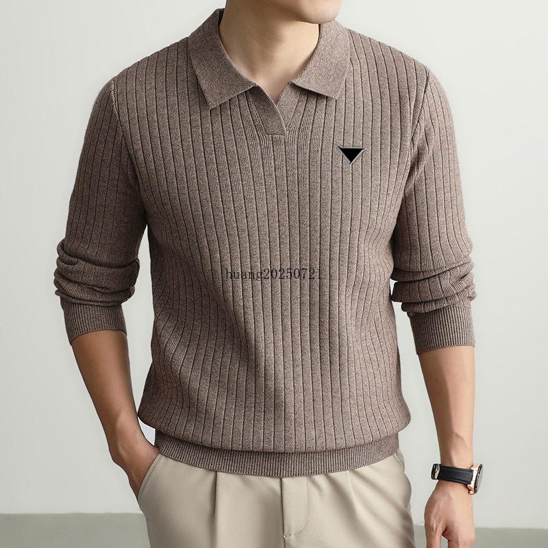 Designer men's long sleeved knitted sweater autumn and winter new item, fashionable Korean version, loose fit sweater, base sweater, pullover p