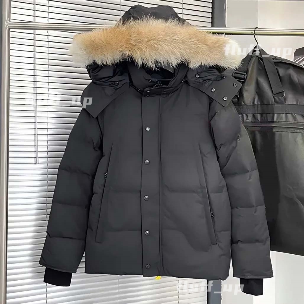 Designer Mens Winter Jacket Doudoune Jacket Wyndham Parka Homme Warm Outerwear Hooded Fourrure Manteau Jacket Coat Hiver Black Badge Jacket Macmilla