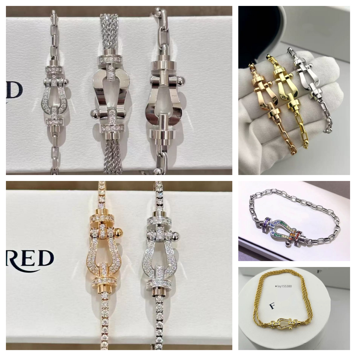 Bracelet Designer men Bracelets Horseshoe Shackle Buckle Zircon Tennis Bracelet, Gold Silver Plated Sparkling Chain Bracelet, Luxury Couple Jewelry