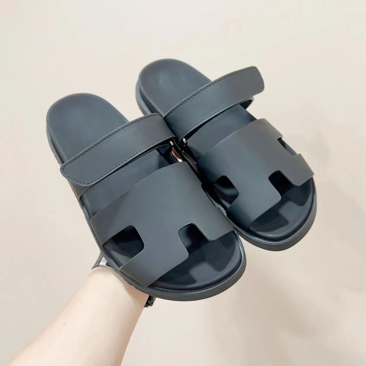 designer slippers brown tan light pink olive sude leather fashion mens slides outdoor comfortable womans sandals summer beach sliders Superior with