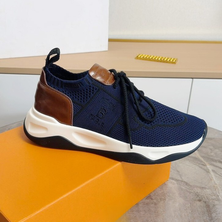 2026 New Style, Breathable Knit Casual Sports Shoes For Men, Fashionable And Trendy, With British-Style Embroidered Lettering Free Shipping
