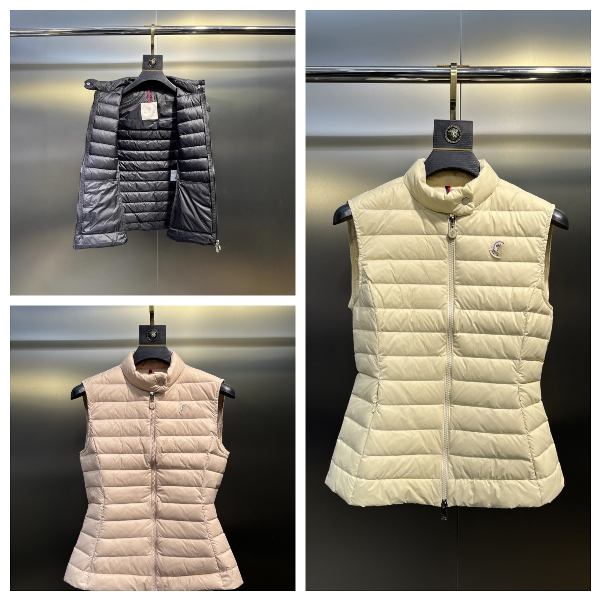 designer womens outwear vest gilet coat Winter Womens vest body warmer Slim Fitting Goose Down Padded Vest with Standing Collar