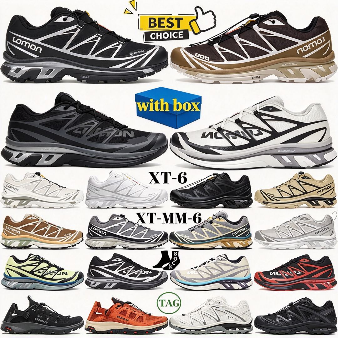 XT-6 GTX Sport Shoes Designer Style and Women Breathable Mesh Running Shoes Quick Release Lace ACS Buffer Durable Outsole Anti Slip Off Road Trainin