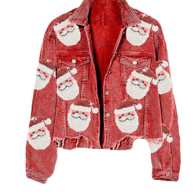 Designer High Quality Unisex Corduroy Patchwork Sequin Baseball Jacket Long Sleeve Streetwear Rugby Bomber Coat Black Red