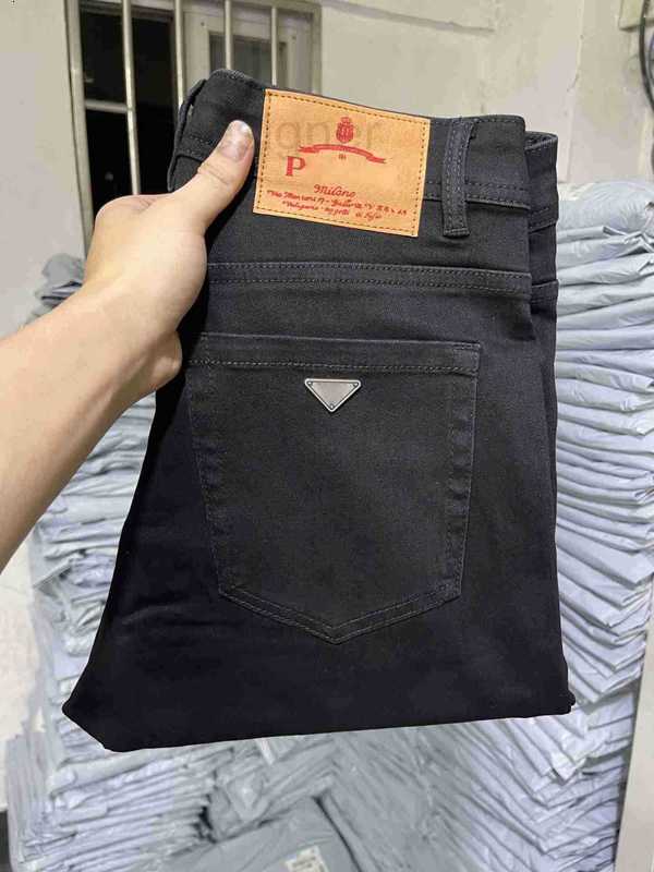 Men's GG logo brand Designer jeans Luxury Style Monogram Pattern Light Wash Straight Leg Cotton Blend Denim Pants NYX1