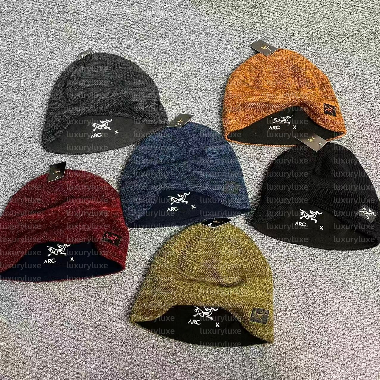 designer beanie fleece lined thermal winter hat breathable stretchy outdoor performance skull cap for men women skiing hiking running athletic sport