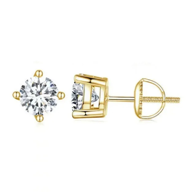 Bijoux de créateurs sophistiqués unisexes plaqués or : moissanites VVS de haute qualité par Pass Tester