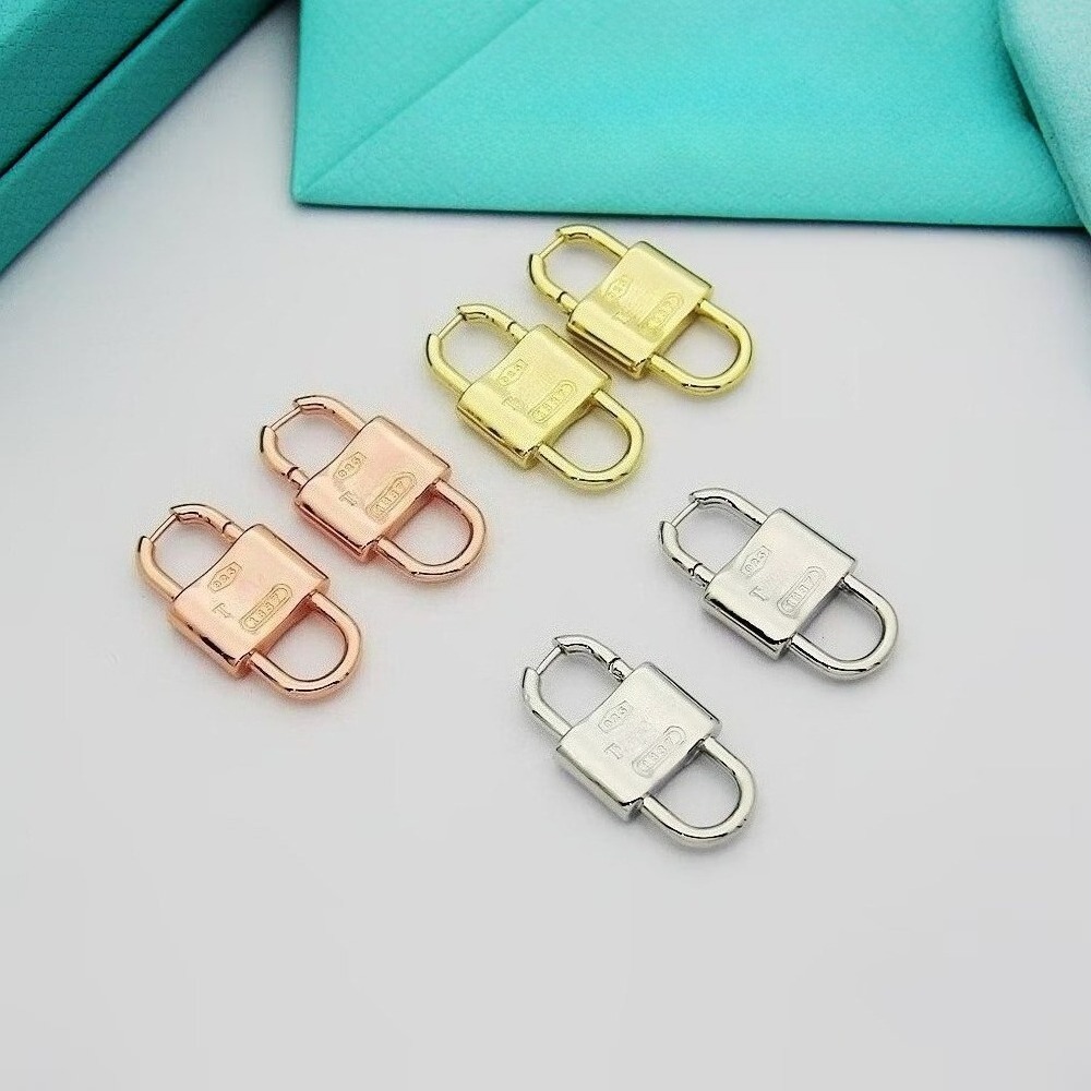 Boucles d'oreilles créoles de luxe en forme de cadenas, plaquées or 18 carats, en acier inoxydable, classiques, minimalistes, épaisses, pour homm