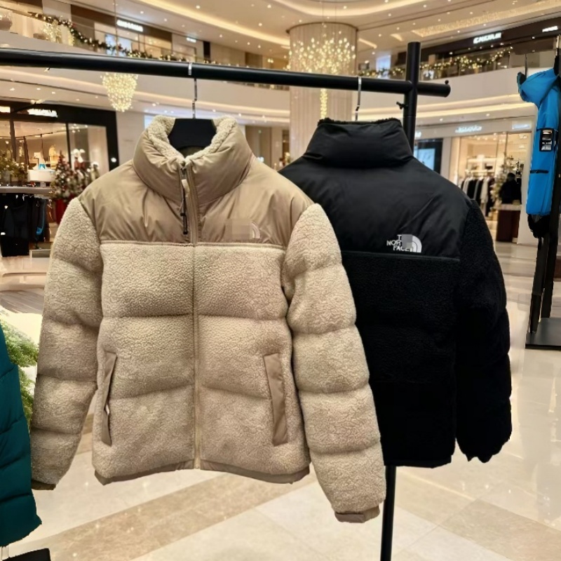 Lamb Fur Fleece Sherpa jacket Women's Men's Designer Winter Patchwork Faux Shearling Thickened Cotton Down Coats for Couple Warm Street wi