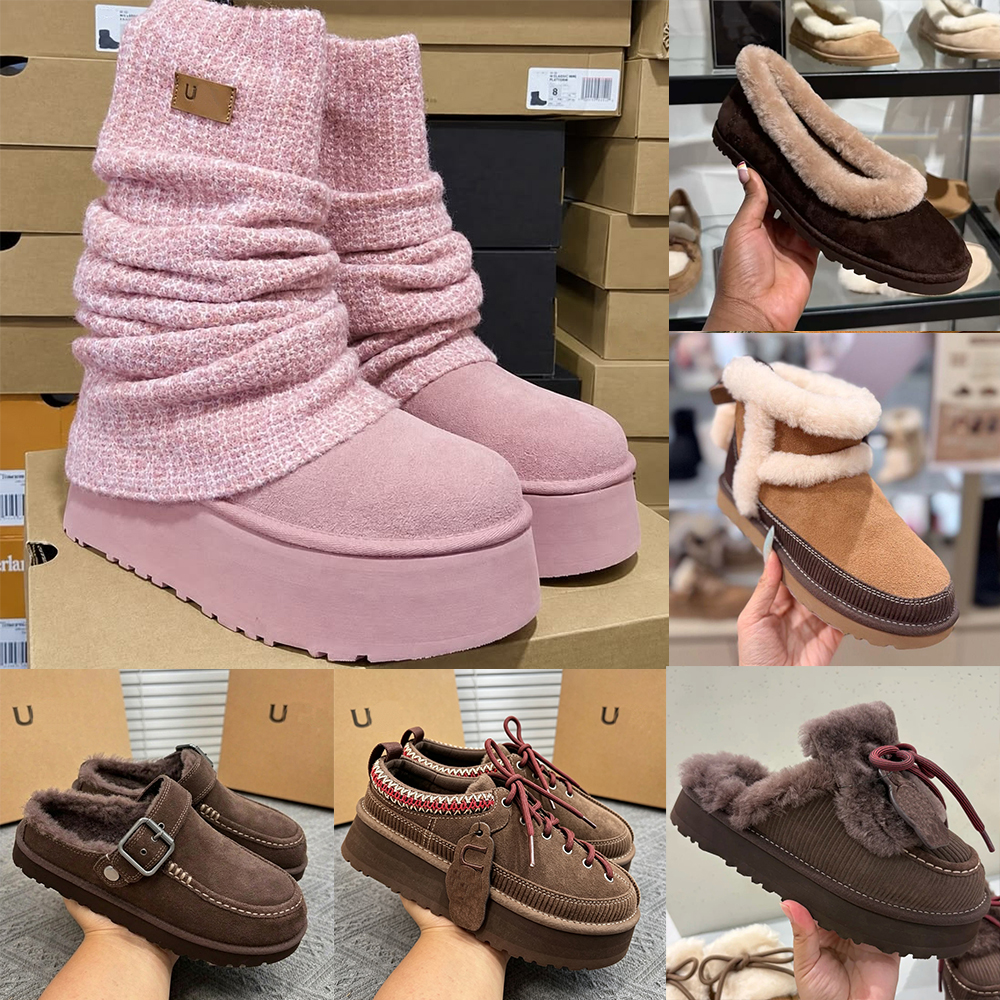 Botines Mini Dipper Goldenstar Evelina para mujer de ante con forro de piel cálido otoño invierno