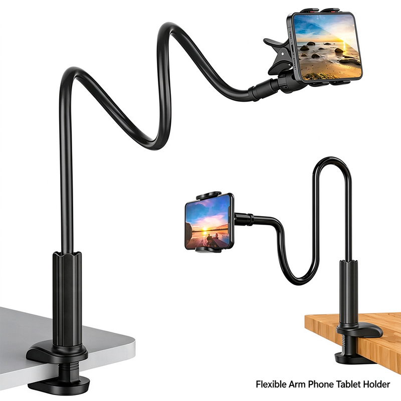 Support de tablette de téléphone à col de cygne flexible, support de clip paresseux rotatif à 360 °, support de montage de lit de bureau universe