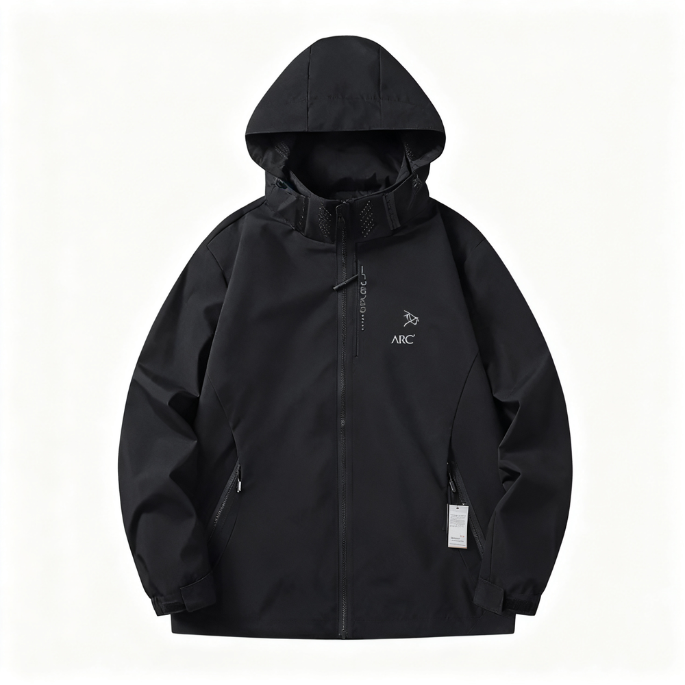 Arc Designer Jacket Men Mens Print Jackets Zipper Windproof Artery Outdoor Sports Wind Breaker Women Male Casual Lightweight Hiking Arcs Windbreaker