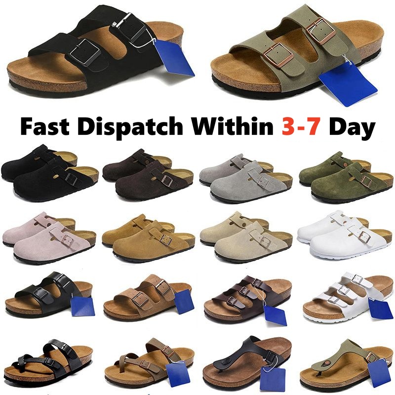 Designer Sandals Women Slippers Men Slides Clogs Patent Leather Flip Flops Burken Stock Soft Footbed Mules Birk Womens Mens Sandal Shoes