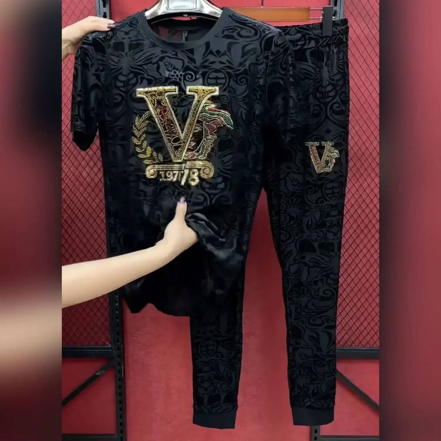 Costume de sport à manches courtes pour hommes, décontracté, à la mode, élégant, polyvalent, confortable, doux, ensemble T-shirt et pantalon, nou