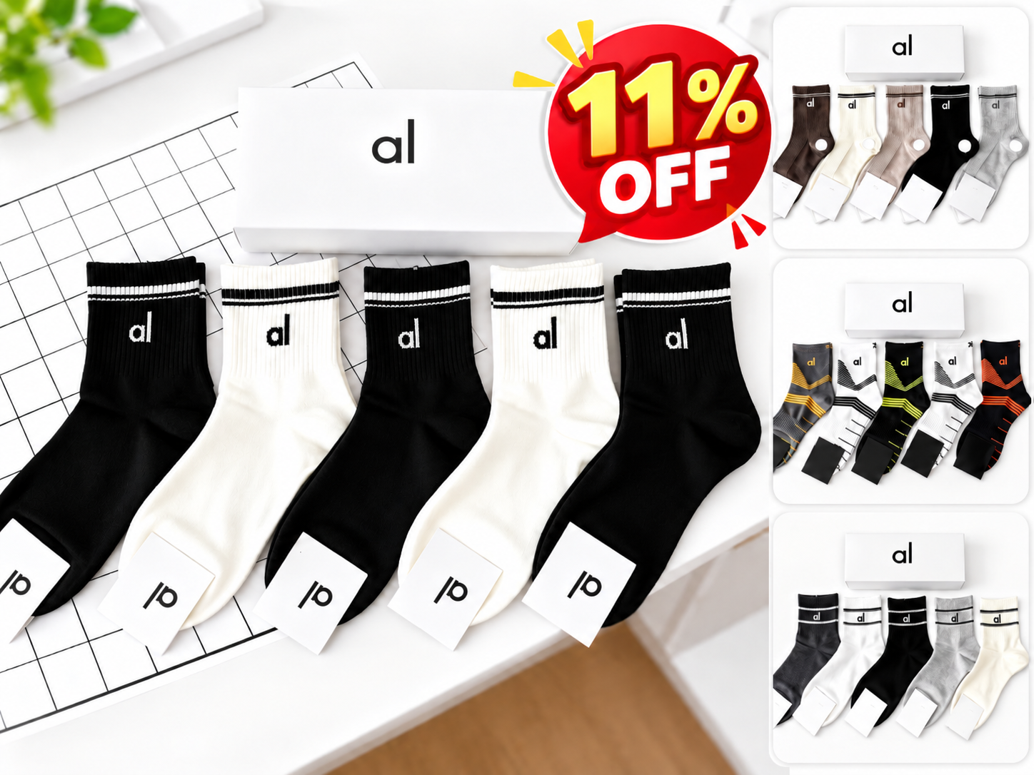 5 Pairs Designer Socks Womens Mens Luxury Socks Pure Cotton Yoga Socks Sports Socks Mid Length Stockings Black White Multiple Colors Casual Fashion