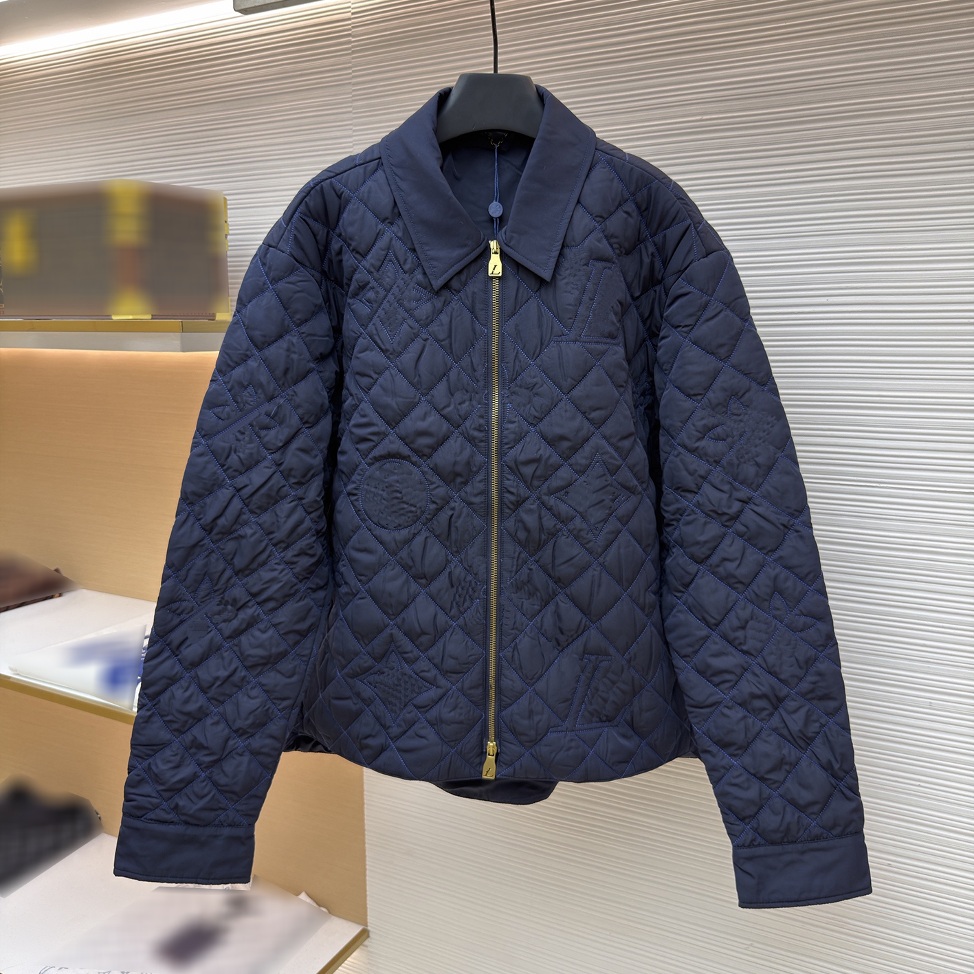 Designer brand clothing, high-quality men's outerwear, embroidered lapel clip cotton jacket, loose shirt style thin cotton jacket, men's a
