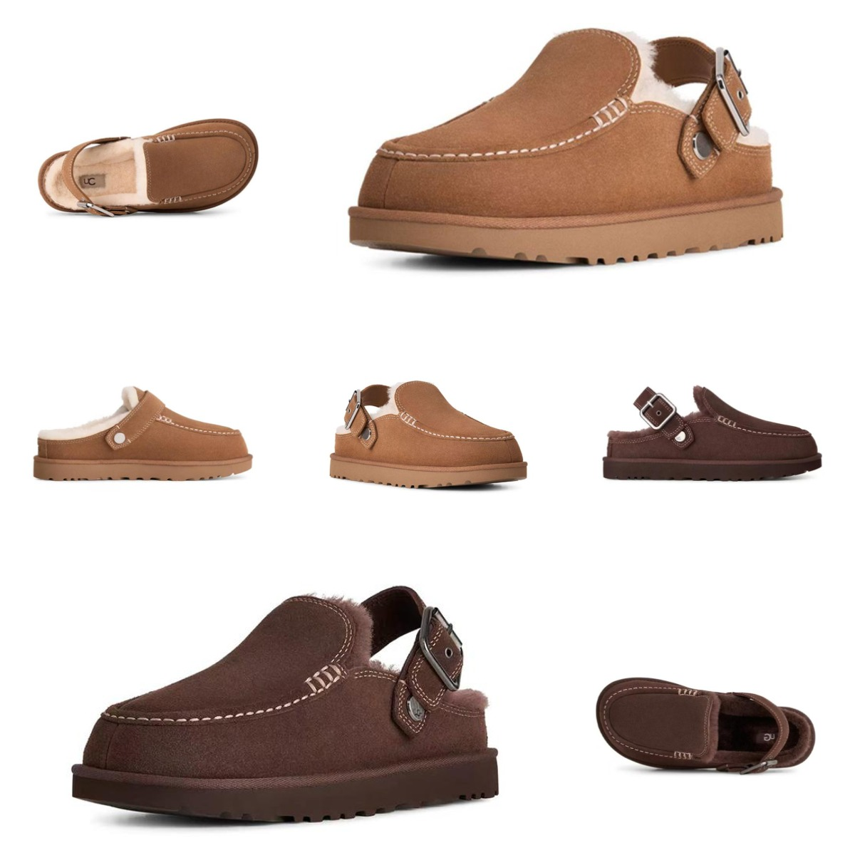 Designer boots Goldenstar Evelina Clog women Slippers Winter Classic Burnt Cedar Chestnut Sand Castle Snow Suede Boots australia Boots