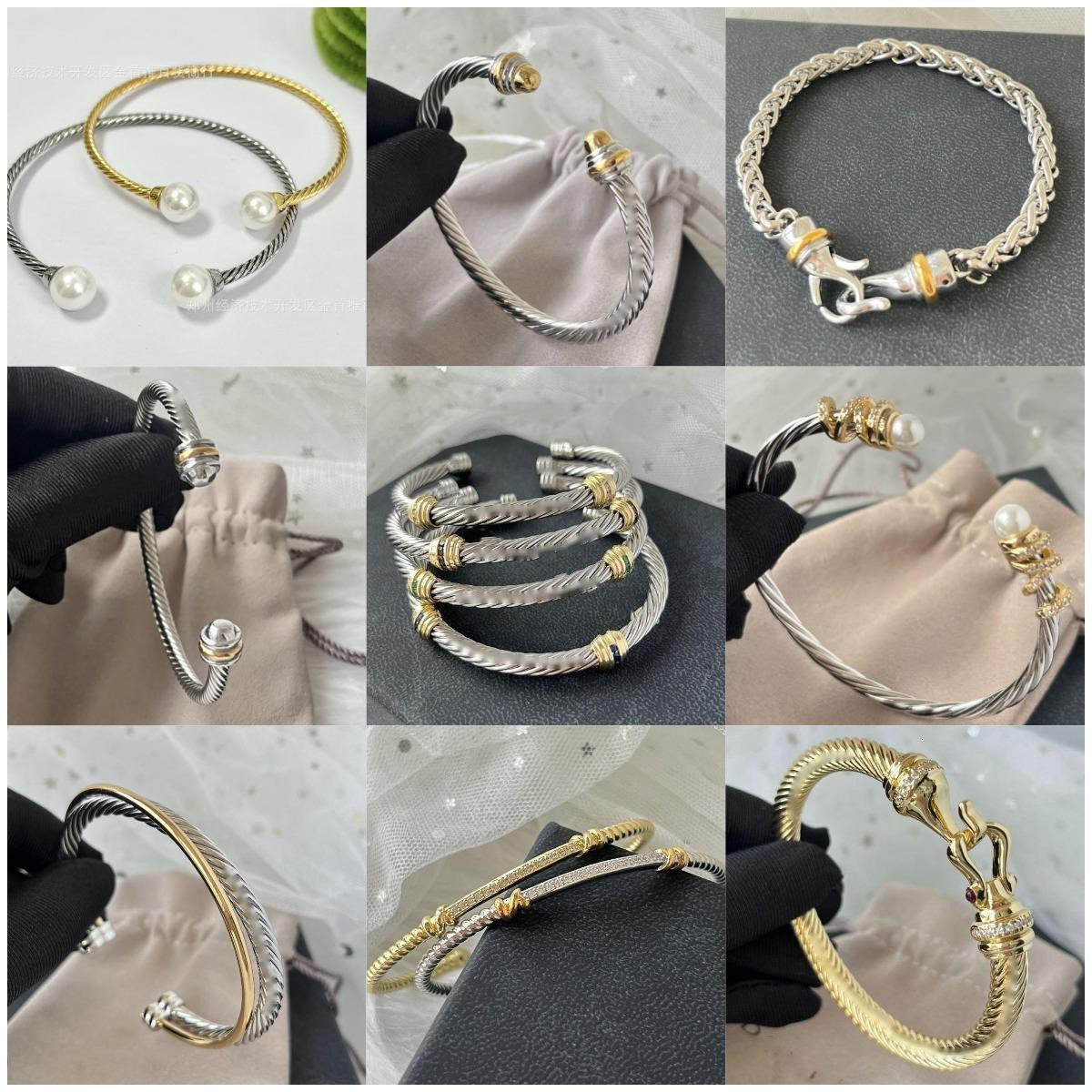 DY Cable Jewelry Designer Luxury Bracelet For Woman Men Luxe Bangle DY Open Stitch Bracelet Twisted Line Jewelry Single Accessory