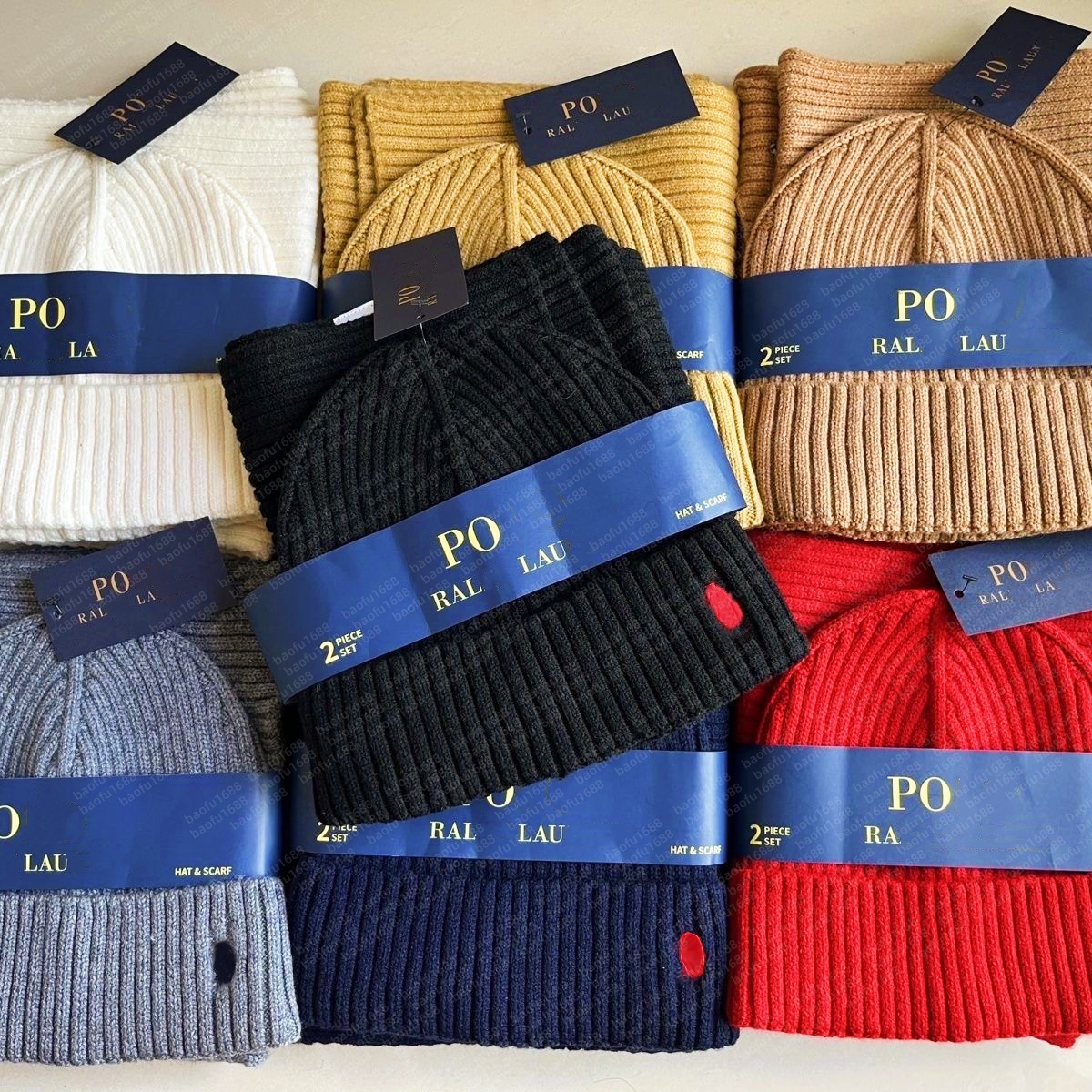 Hat and Scarf Set Designer scarf luxury scarf for women men Beanie Shawl Knitting Warm Fashion Trend Two Sides Pure Color Temperament Travel Nice Gi