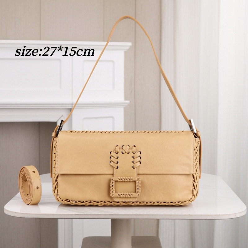 Designer Bags 2026 Trends Vintage Braided Edge Women Baguette Bag Retro Soft Leather Flap Shoulder Purse Multiple Colors Ladies Crossbody Handbag
