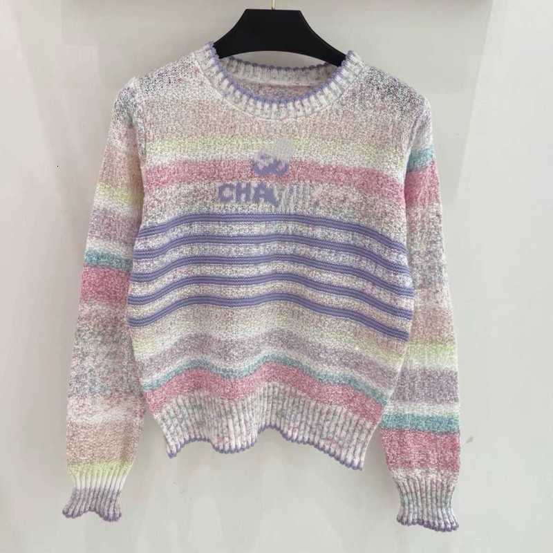 Women's Sweaters Designer Stylish Striped Sweater, Fashionable And Relaxed New Design, 2026 Loose-fitting Round-neck Casual Knit Top
