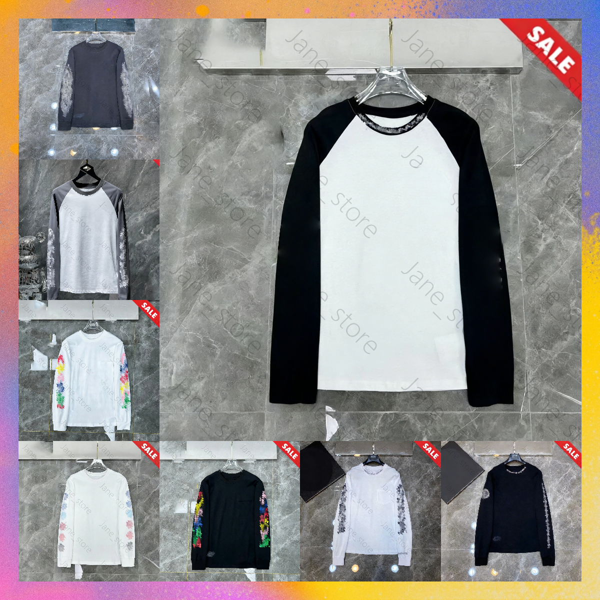10A Designer Hoodie High Quality T shirt Sweatshirts Hip Hop loose sleeves Cardigan long sleeve longsleeve Men hoodies women sweaters CHRH W8