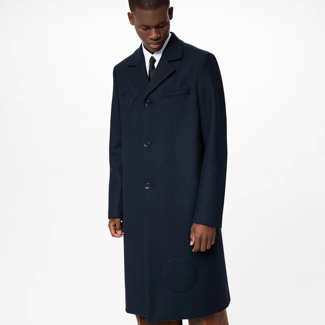 Men's Trench Coats Mens Winter Warm Coat Single-Breasted Jacket Lapel Neck Outwear Overcoat Long Windproof Monogram floral windproof coat PK645