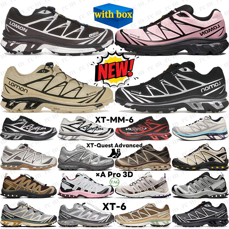 Xt6 Xt-Q Xt-Quest A Pro 3D Men Designer Shoes Salamon Trainers Vanilla Ice Black Silver Womens alomon Running Sports Outdoor Non Slip Trail Hiking S
