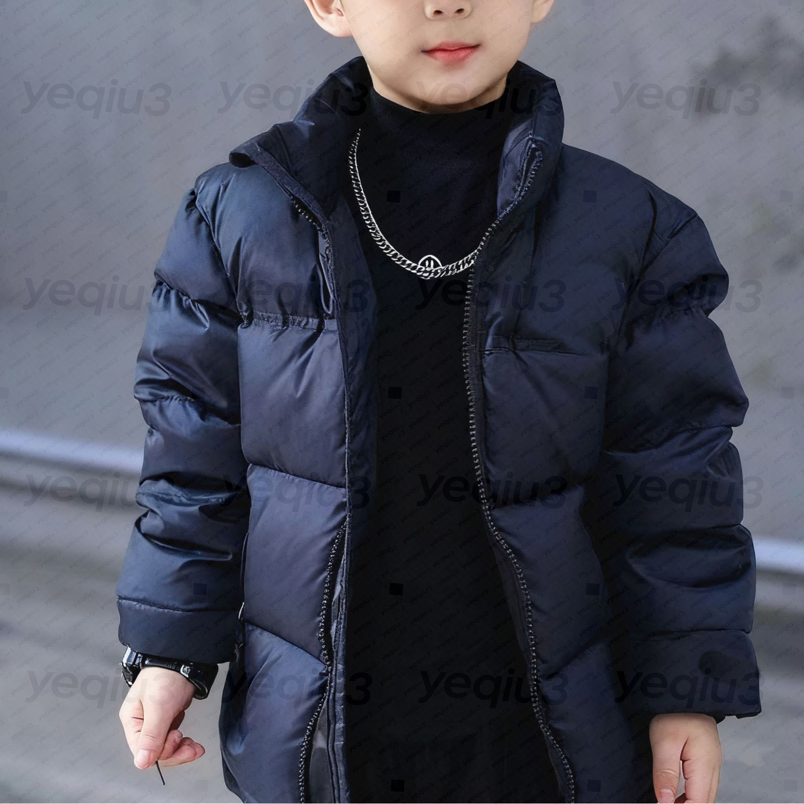 Veste en duvet pour hommes Manteau bouffant taille asiatique Veste d'hiver bouffante de haute qualité en duvet de canard blanc pour enfants et ad