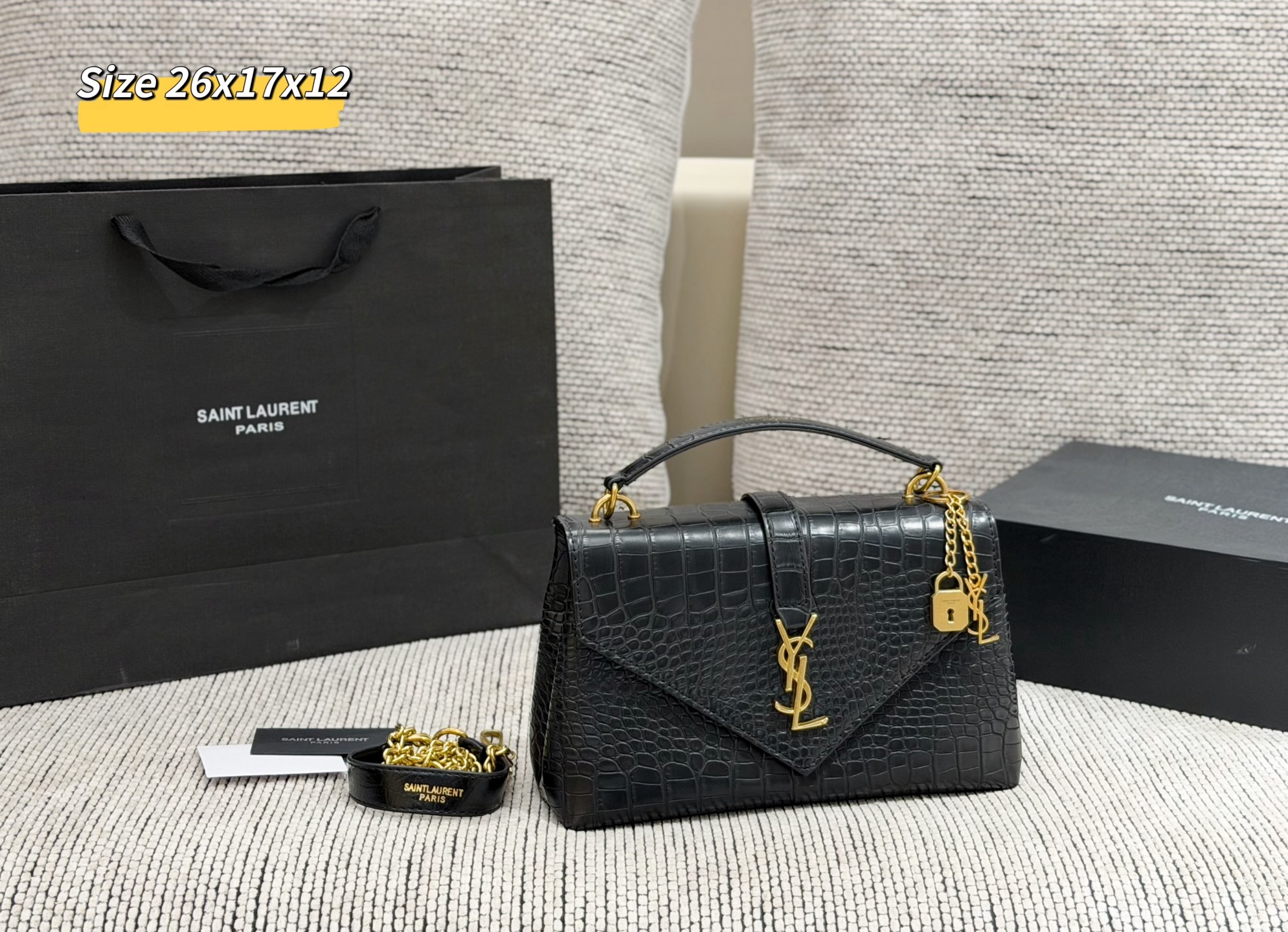 Womens handbag Designer bag Luxury College Monograms Satchel Shoulder Bag leather top handle flap Crossbody black calfshin tote Vintage Chain Padloc