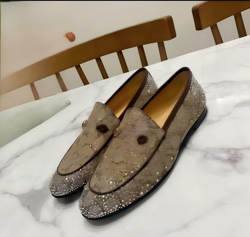 Metallic Summer Flat Slippers Luxury Woman Rhinestone printing sandals loafers High quality Stylish Slipper Fashion Classics Sandals Beach Slide Sho