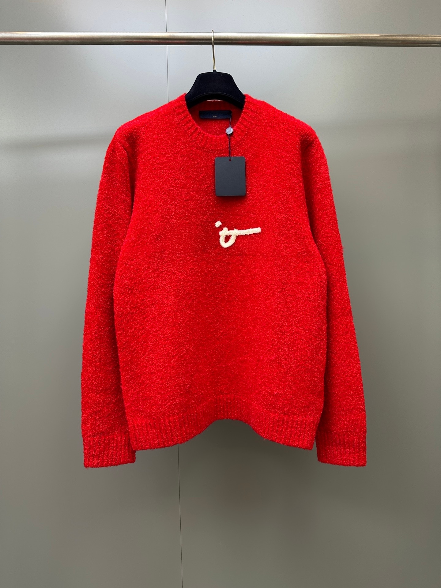 2026 Fall Winter Top Designer Wool Blend Crew Neck Sweater Men Embroidery Letter Knit Top Luxury Soft Warm Casual Pullover Jumper