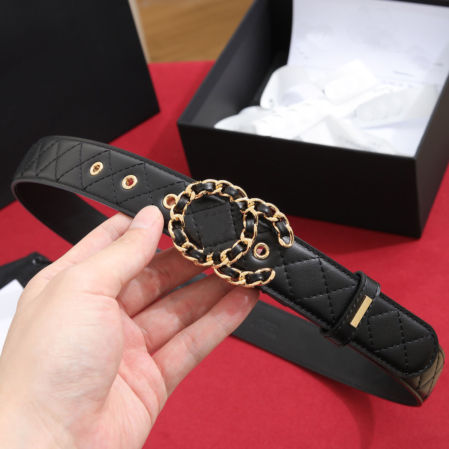 belt designer belt for women 12A genuine leather Letter width 3cm grid 2026 new high quality luxury buckle skirt dress pants daily christmas gifts w