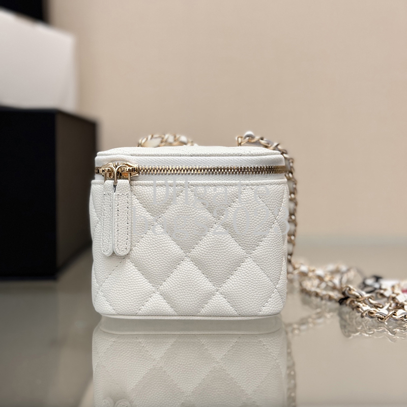 Vanity with Classic Chain 10CM Master quality Designer bag Calfskin shoulder crossbody Handbag Luxury Evening Bag with Gift Box X002C