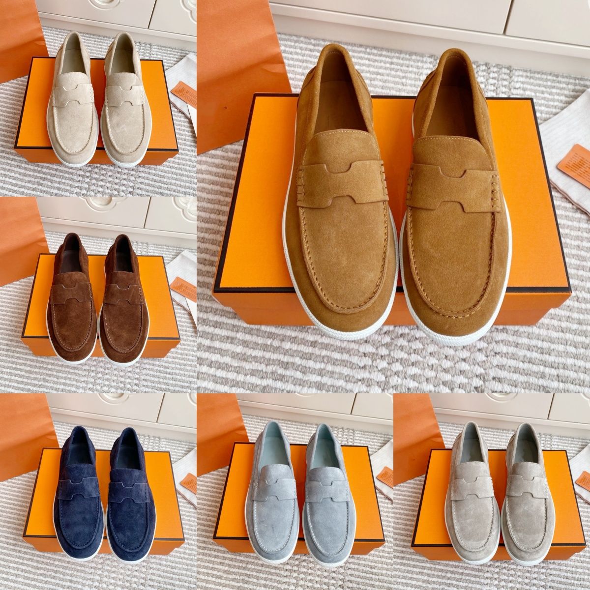 Classic noe loafer womens designer shoe Man dress athletic Business leather shoe leopard Casual Mule Flat Luxury Outdoor sport tennis Formal travel