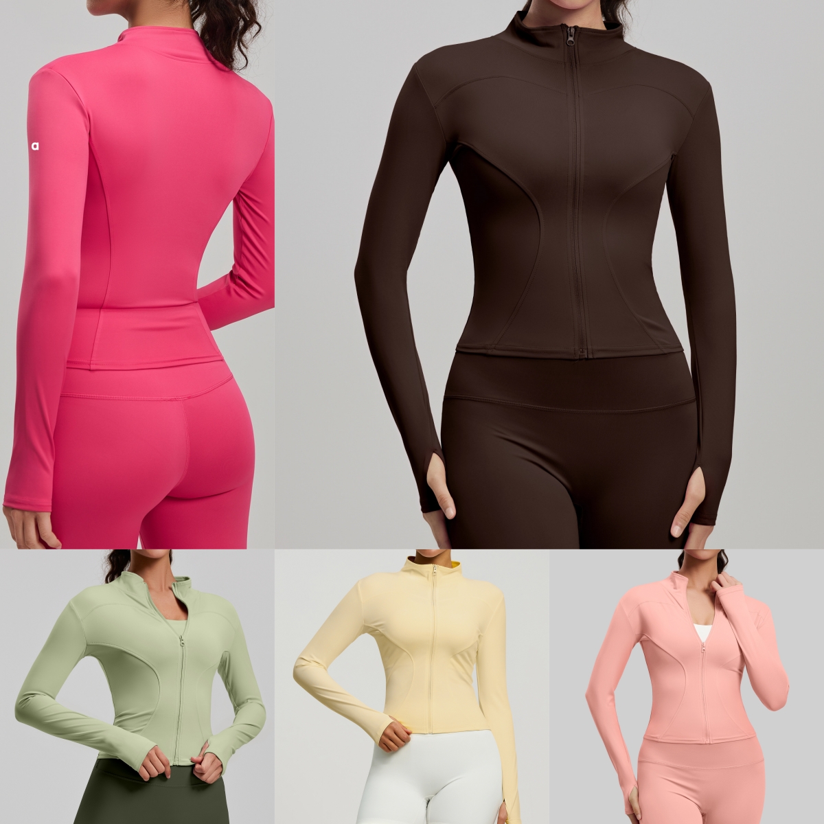 A3155 tenue de Yoga ajustée et flatteuse pour la silhouette, Pilates, Fitness, course à pied et veste de Yoga