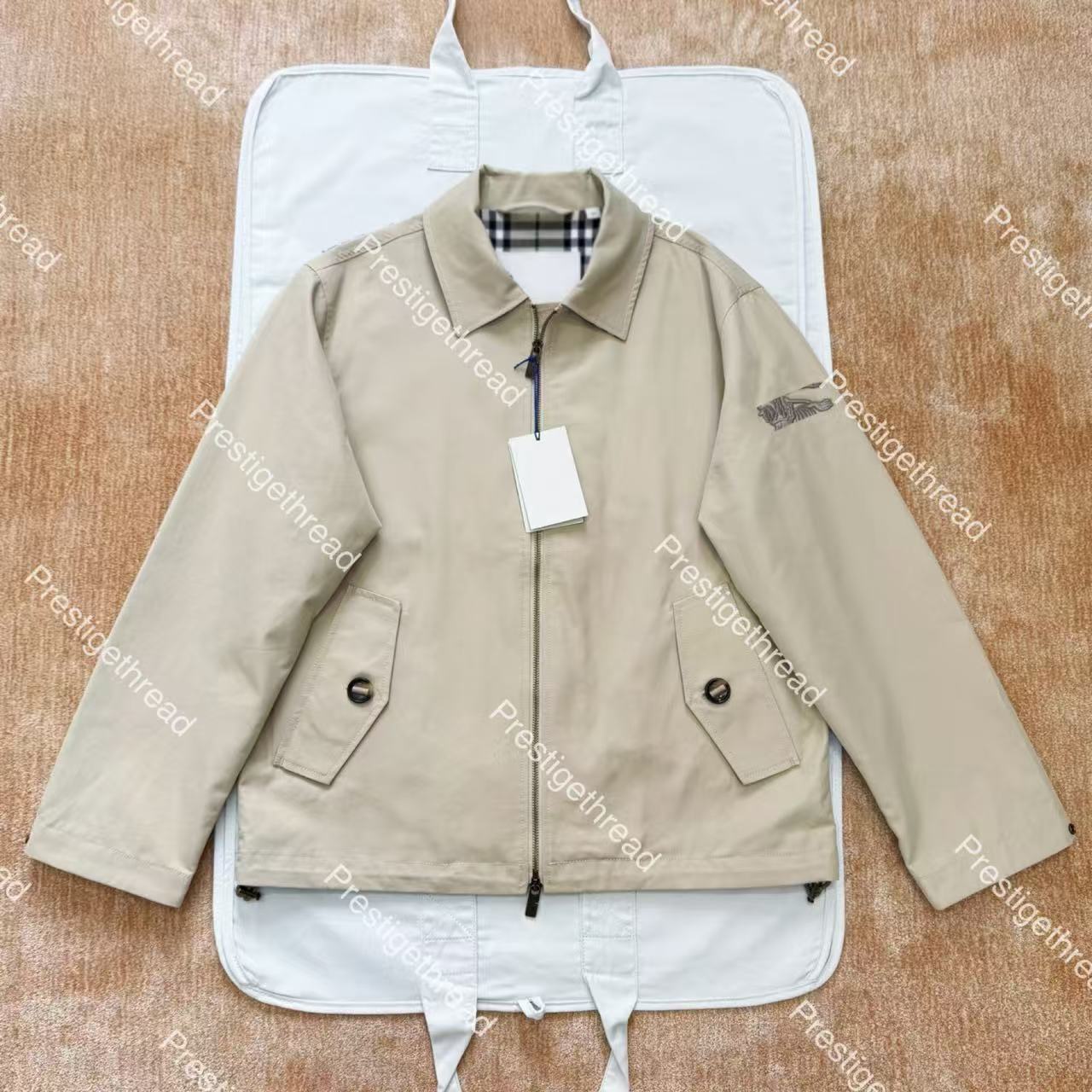 26ss Equestrian Embroidered Lapel Jacket Designer High-Quality Men's Jackets Autumn/Winter New Windproof Jacket