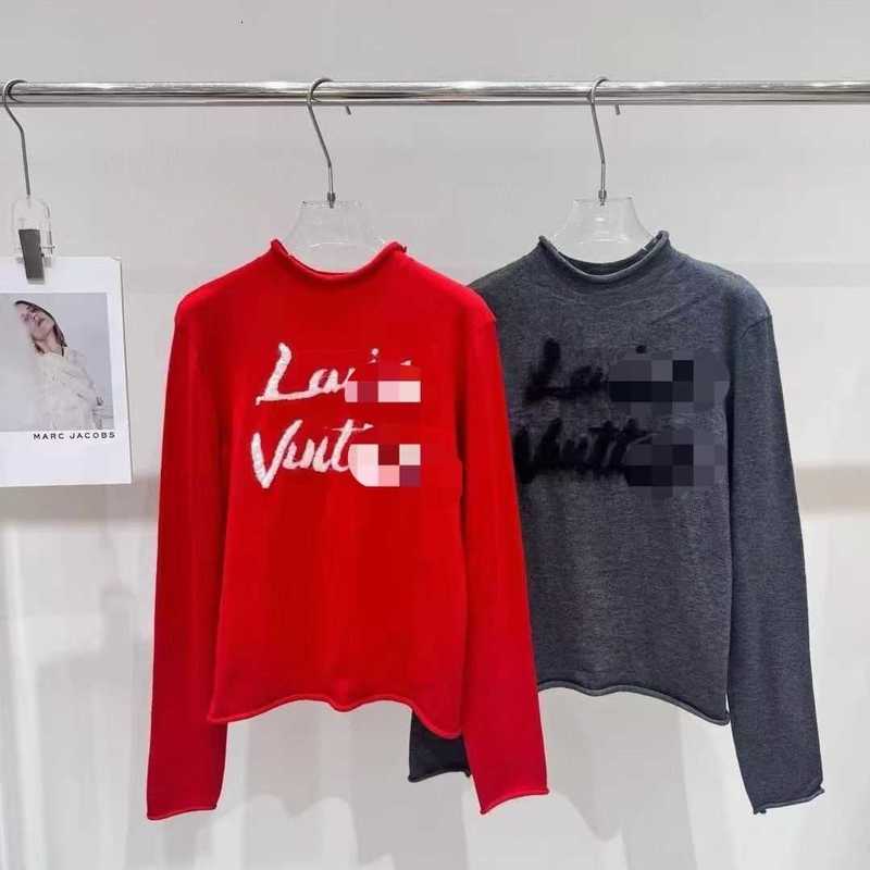 Women's Sweaters Designer 26 New Style Letter-patterned, Fitted, Long-sleeved Sweater With Rolled Cuffs