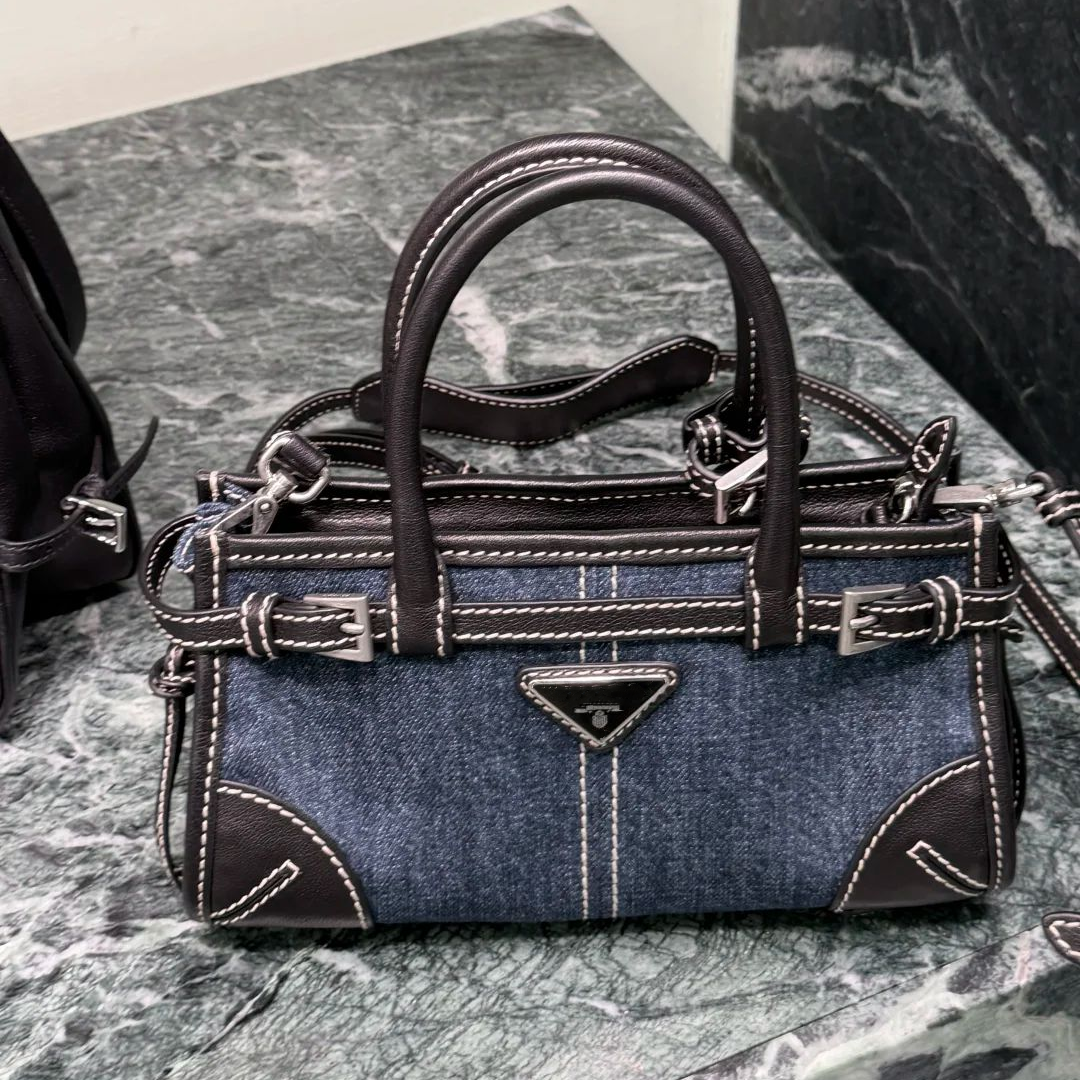 Suede Canvas denim bonnie Bag Black Designer Shoulder Bag Womens Men Hobo tote leather purse Handbag Luxury Bag Top handle Outdoor work clutch Cross
