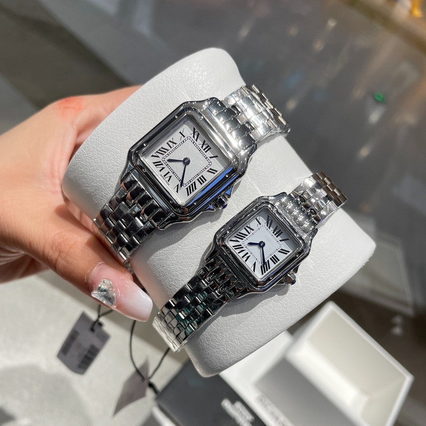 watches for women 2 sizes square quartz wrist watch roman numeral dial stainless steel band vintage elegant luxury dress watch ladies wristwatch gif