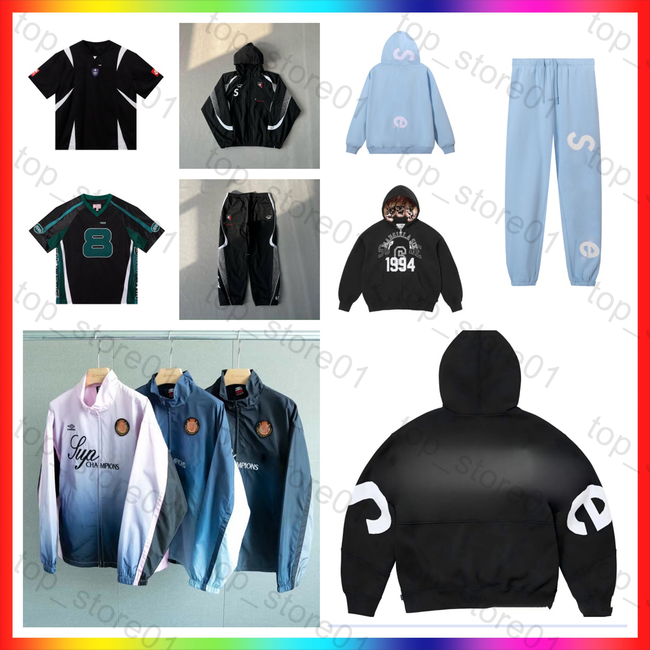 Mens Jackets Designer Hoodie Windbreaker Stand Collar Zipper Front Embroidered Logo Patchwork Stripes Casual Lightweight Jacket White Blue Daily Run