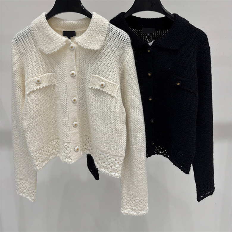 Designer Woman Elegant Knit Cropped Cardigan Long Sleeve Minimalist Shirt Autumn Winter Office Date Vacation Daily Wear