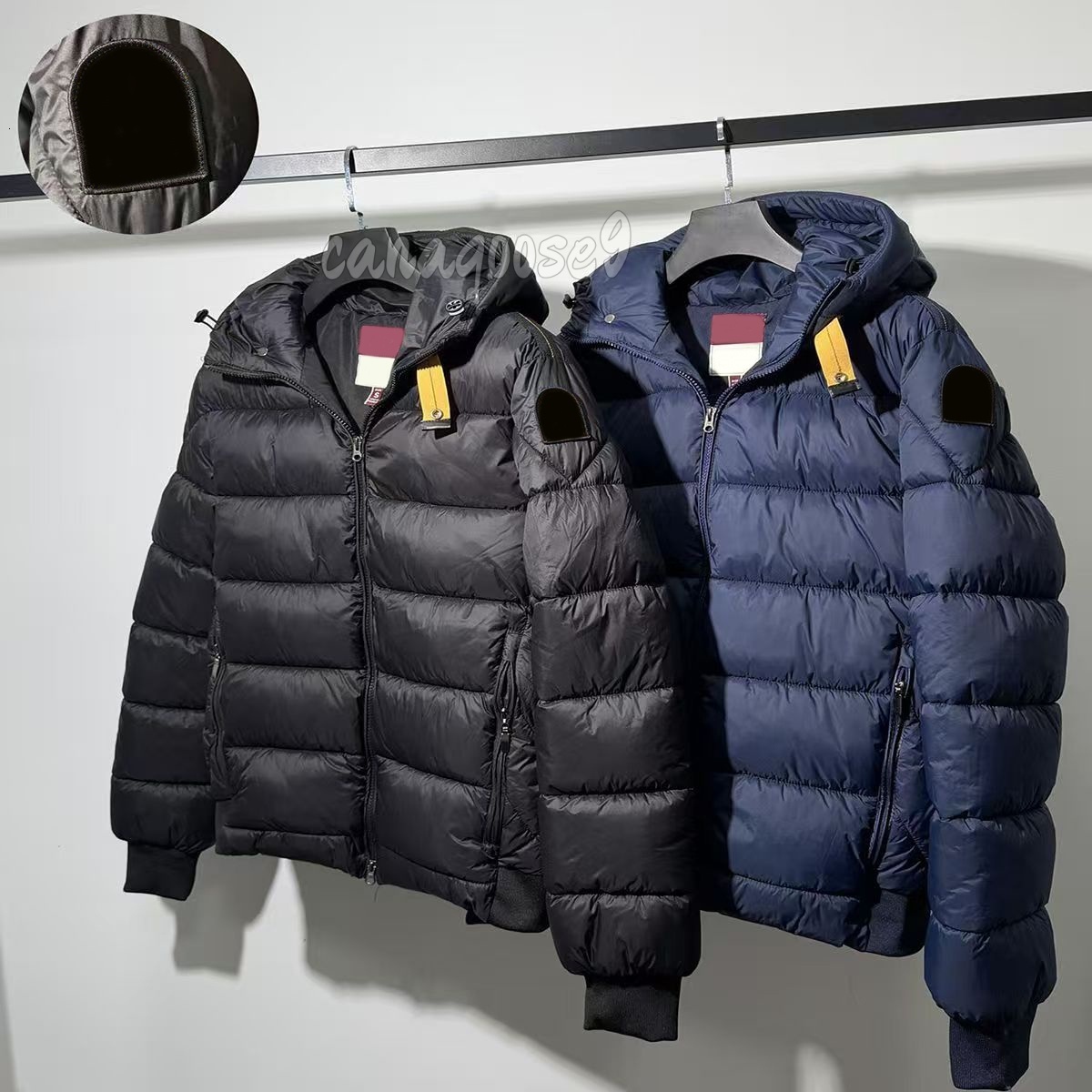 Luxury Down Jacket Pharrell Sheen puffer jacket mens women para jumpers down jacket with Yellow Webbing Strap Accent Water Repellent Windproof Winte