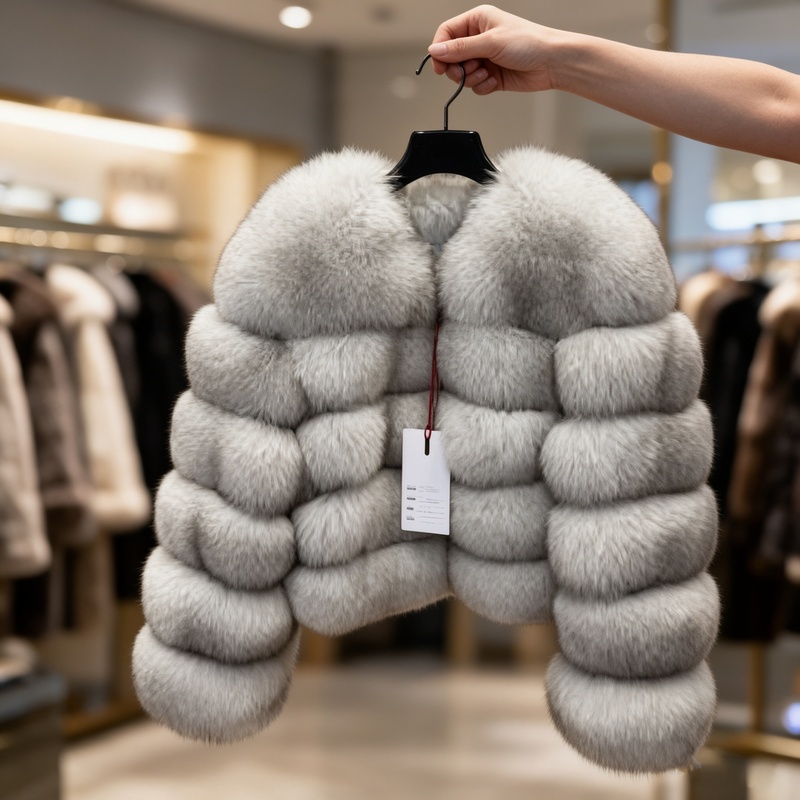Designer Womens Faux Fox Fur Coat 2026 Winter Fashion Brown Luxury Leather Outerwear Warm Fluffy Jacket Elegant Natural Fur Style Ladies Winter Coat