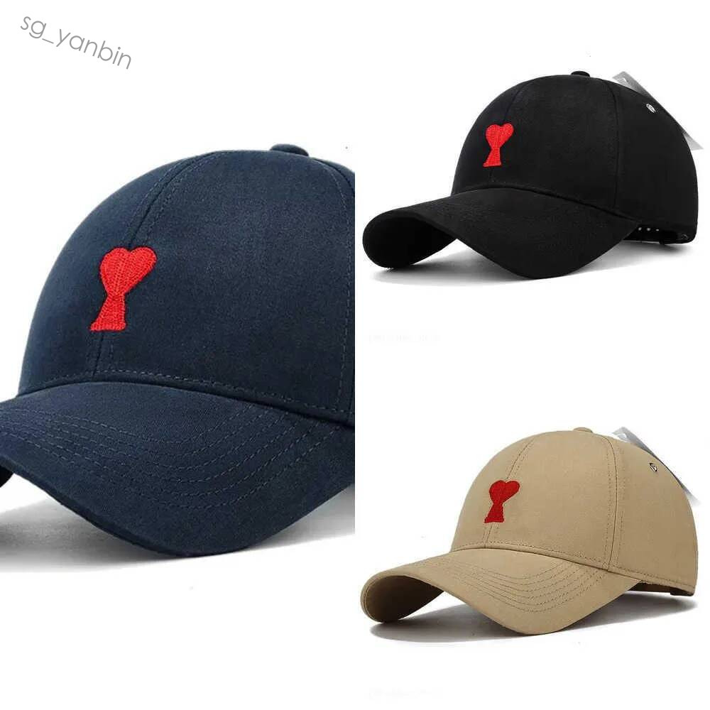 Ami Hat Hard Top Cap Coeur Broderie Designer Baseball Luxe Soleil AMI Chapeaux Protection Marque Extérieure Casual Amiity 292 Hot