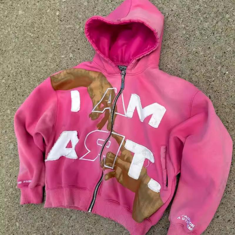Designer de haute qualité Streetwear Y2K Harajuku Streetwear Lettre colorée Imprimer Sweat à capuche unisexe Automne Hiver Pull Polyester Sweat-s