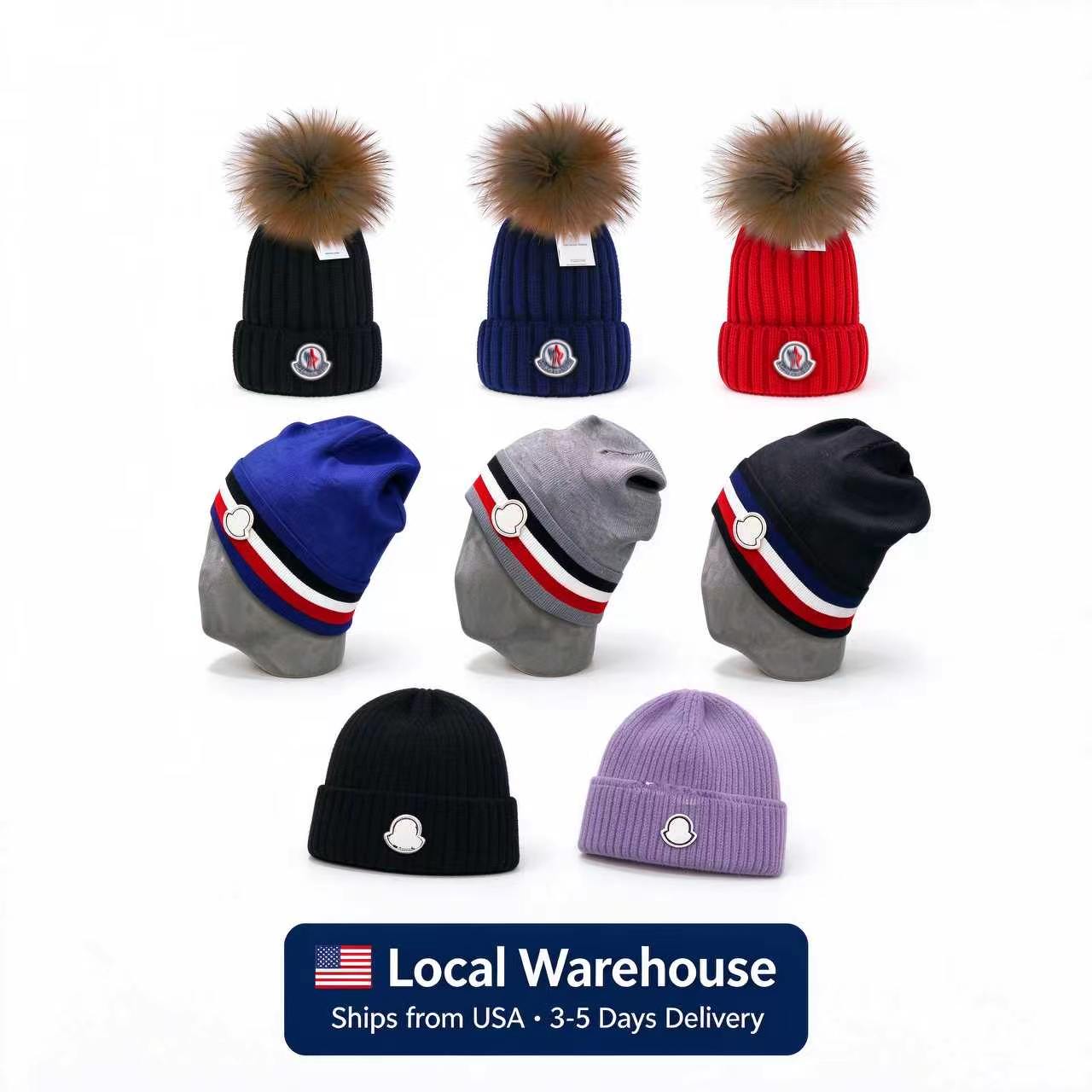 Designer Beanie Embroidered Logo Letter Jacquard Tricolor Band Wool Bonnet Skull Cap Cuffed Knit Men Unisex Luxury21