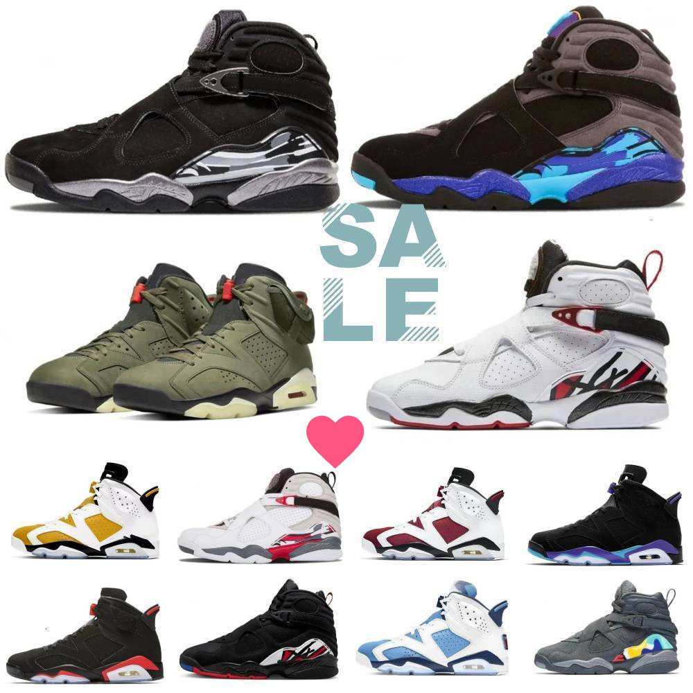Designer Mans 8 8S Basketball Sports Shoes Trainer 6 6S White True Red Tinker TS Alternate Afro Barely Grape Aqua Blue Chrome Pine Green Black Infra